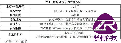 浅析债权融资计划